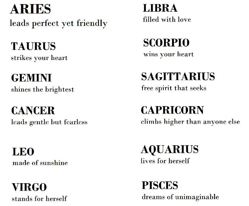 YOUR ZODIAC SIGN